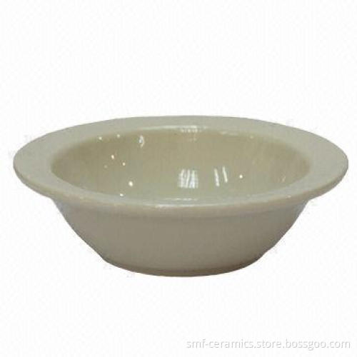 4.75oz Fruit Ceramic Bowl in Milk White, FDA/Prop 65 Approved